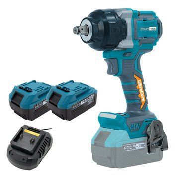 Акумуляторний гайковерт PROFI-TEC PPTW11020 UltraCore (20В 4а 2шт і зарядка) 007643 фото