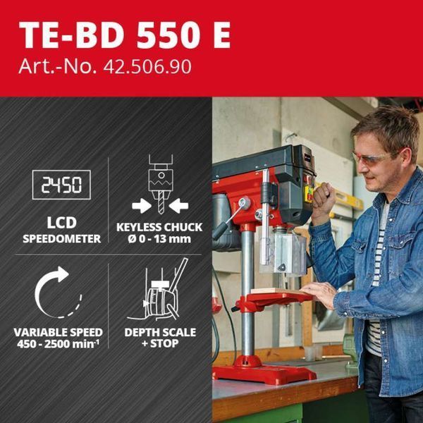 Сверлильный станок Einhell TE-BD 550 E (4250690) 4250690 фото