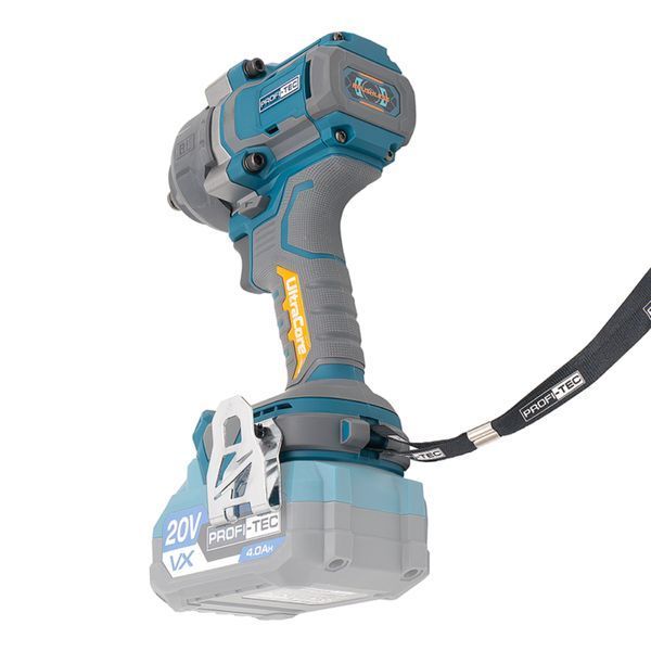 Акумуляторний гайковерт PROFI-TEC PPTW11020 UltraCore (20В 4а 2шт і зарядка) 007643 фото
