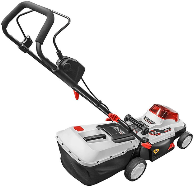 Потужна акумуляторна газонокосарка Stark BLM-18-330 18В : з АКБ 18V 4.0 Ah + ЗП, 33 см ширина захоплення, 300 м2, (310100001) 310100001 фото