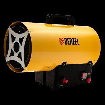 Газова теплова гармата прямого нагріву DENZEL GHG-10 : 100 м2, 10 кВт, 300 м3/ч, пропан-бутан 96476 фото