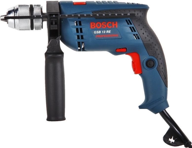Профессиональная дрель электрическая ударная (электродриль) Bosch GSB 13 RE БЗП 600 Вт 1.5-13мм сверло 0601217100 фото
