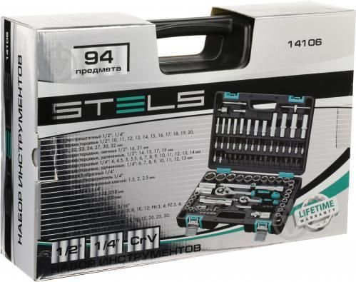 Професійний універсальний набір ручного інструменту Stels 94шт. посилений кейс, набір ключів для авто і дому 14106 14106 фото