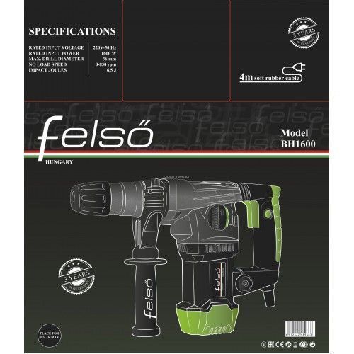 Перфоратор бочковий Felső BH1600 BH1600 фото