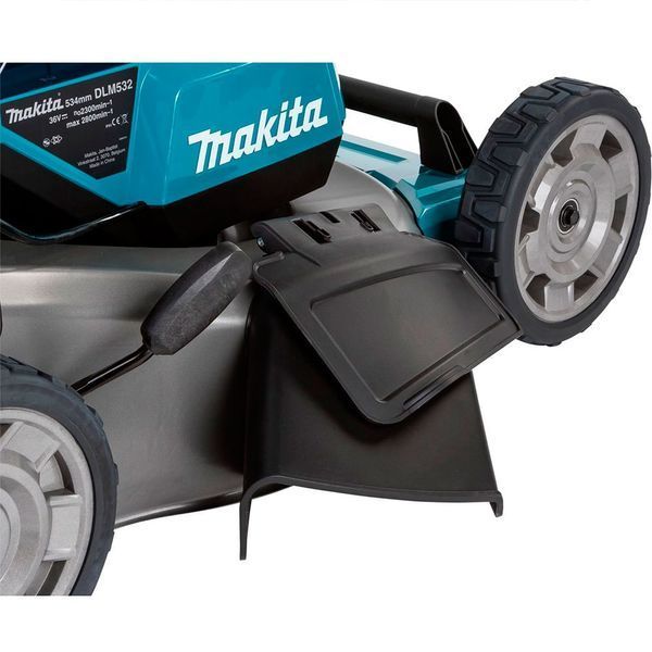 Газонокосарка акумуляторна Makita DLM532PT4 : 18 В акумулятор 4 шт на 5 Ач + зарядка DC18RD DLM532PT4 фото