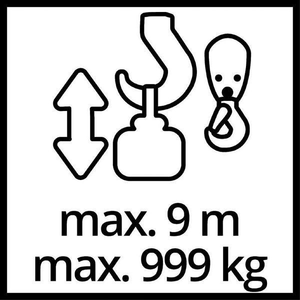 Электрический тельфер (подъемник) Einhell TC-EH 1000: 1600 Вт, 1000 кг макс., 18м (2255160) лебедка 2255160 фото
