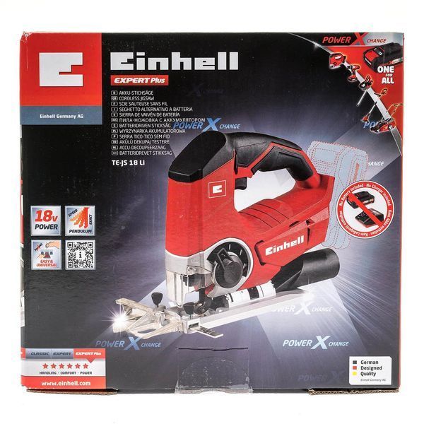 Професійний акумуляторний ручний лобзик Einhell TE-JS 18 Li Solo : 18 В, 3000 об/хв 4321200 (без АКБ та ЗП) 4321200 фото