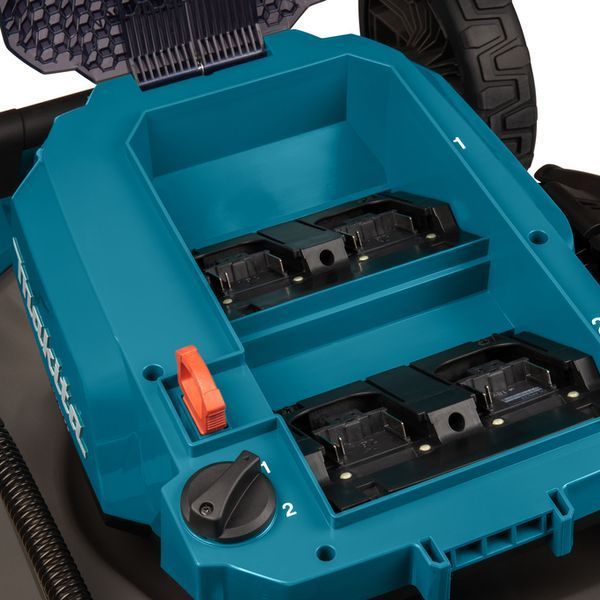 Газонокосарка акумуляторна Makita DLM532PT4 : 18 В акумулятор 4 шт на 5 Ач + зарядка DC18RD DLM532PT4 фото