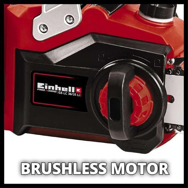 Пила цепная бесщеточная Einhell GE-LC 36/35 Li-Solo + зарядное устройство и 2 аккумулятора 18V 4,0 Ah 4501780, 4512042 (2 шт) фото