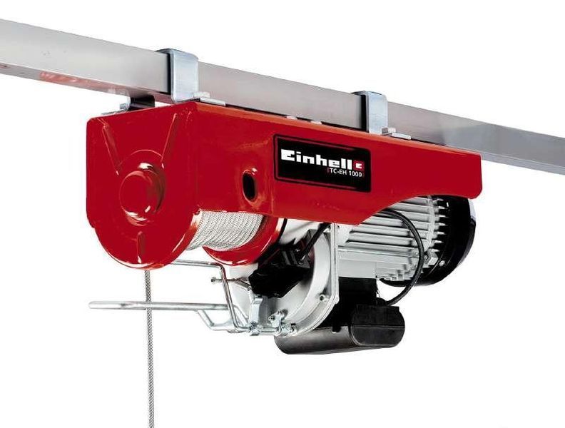 Электрический тельфер (подъемник) Einhell TC-EH 1000: 1600 Вт, 1000 кг макс., 18м (2255160) лебедка 2255160 фото