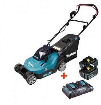 Газонокосарка акумуляторна Makita DLM382CM2 : 18 В акумулятор 2 шт + зарядка DC18SH DLM382CM2 фото
