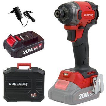 Акумуляторний безщітковий гвинтоверт ударний WORCRAFT CIS‑S20LiBM‑260 (13274) з АКБ та ЗП і кейс, Крутний до 260 Нм 13274 фото