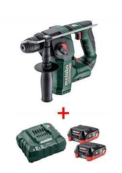 Потужний акумуляторний перфоратор Metabo Powermaxx BH 12 BL 16 : з АКБ 12V 2шт-4.0 Ач, 1.3 Дж (600207850) 600207850 фото