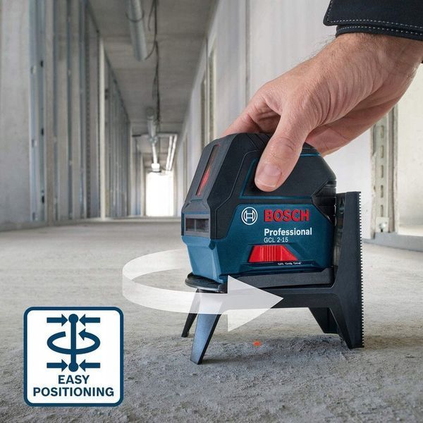 Лазерный нивелир Bosch GCL 2-15 с креплением&nbsp;RM 1 Professional (0601066E00) : 2 линии / 2 точки, красный луч 0601066E00 фото