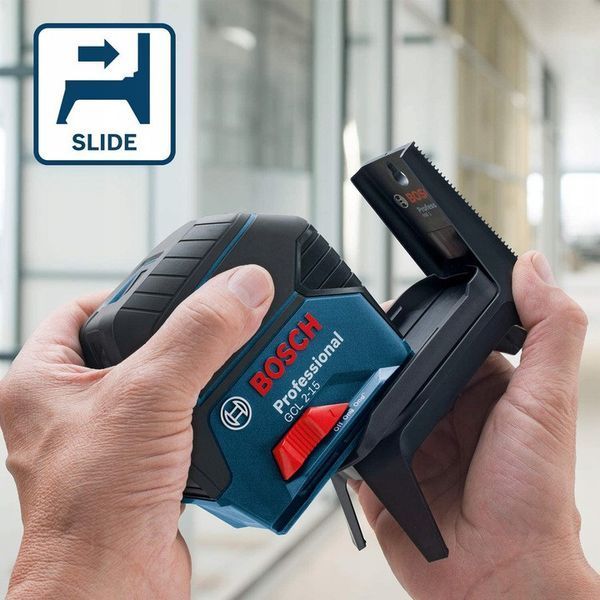 Лазерный нивелир Bosch GCL 2-15 с креплением&nbsp;RM 1 Professional (0601066E00) : 2 линии / 2 точки, красный луч 0601066E00 фото