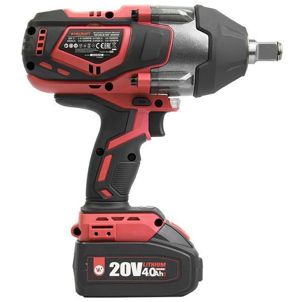 Аккумуляторный бесщеточный гайковерт WORCRAFT XCUBE007 3/4'' (13276) - затяжка. 850 Нм, откр.-1800 Нм 13276 фото