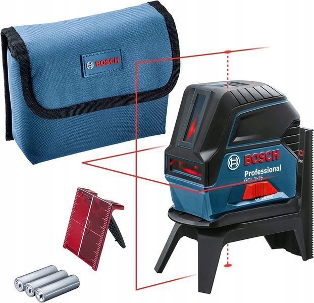Лазерный нивелир Bosch GCL 2-15 с креплением&nbsp;RM 1 Professional (0601066E00) : 2 линии / 2 точки, красный луч 0601066E00 фото