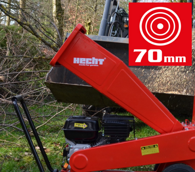 Садовий бензиновий подрібнювач гілок (ножовий) HECHT 6208 :4,2 кВт / 5,7 к.с., Гілки до 70 мм. HECHT6208 фото