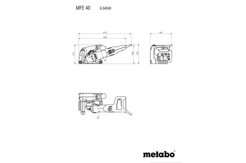 Штроборез электрический (бороздник) Metabo MFE 40 (604040510): 1900 Вт, диск 125мм, 4 см глубины 604040510 фото