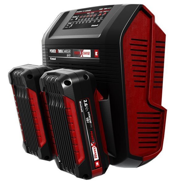Потужний зарядний пристрій для двох акумуляторів Einhell 18V Power-X-Twincharger 3 A (4512069) 4512069 фото
