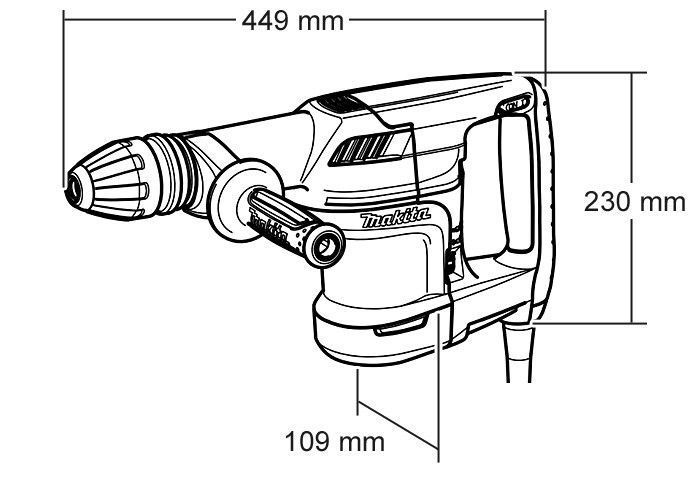 Электрический отбойный молоток Makita HM 0870C: SDS-Max, 1100 Вт, 7.6 Дж,2650уд./мин. HM0870C фото