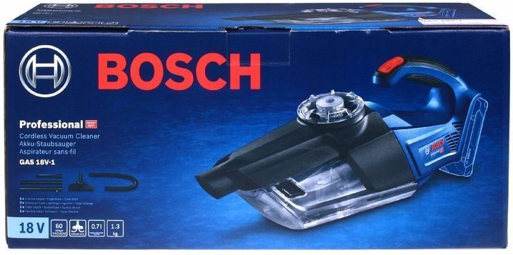 Ручной пылесос Bosch GAS 18V-1 Professional аккумуляторный, пылесос для машины (без АКБ) 06019C6200 фото