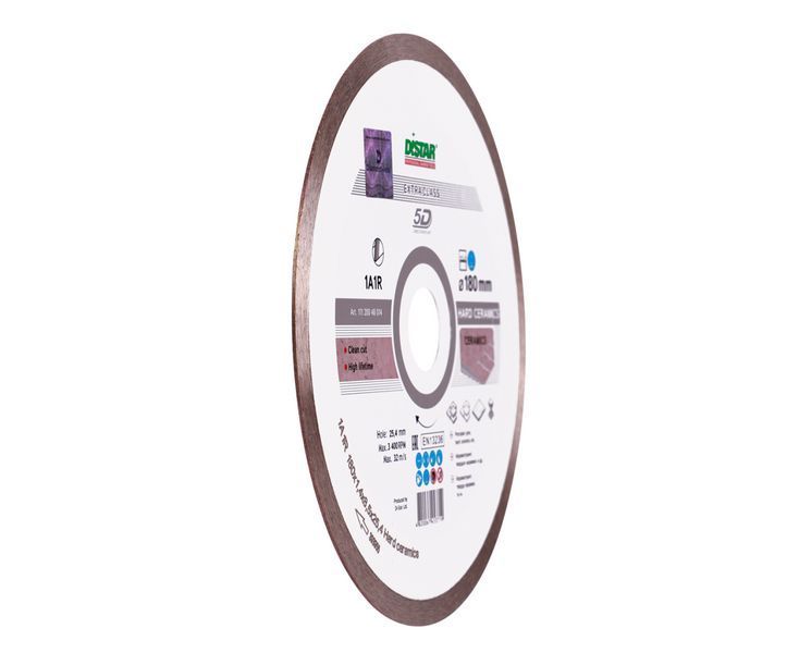 Диск алмазный отрезной Distar Hard ceramics 1A1R 180мм керамика, керамогранит, мрамор 11120048014 11120048014 фото