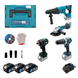 Акумуляторний набір інструментів PROFI-TEC Combo Set 4/5 POWERLine (DHP485BL, PBH201, DGA20BL, PTW502) (3&times;АКБ (4.0 Аг), зарядне) 007044 фото 1