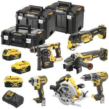 Професійний набір з шести інструментів безщіткових DeWALT DCK685P3T : з АКБ 3шт-18V 5.0Ач+ЗП,валіза DCK685P3T фото