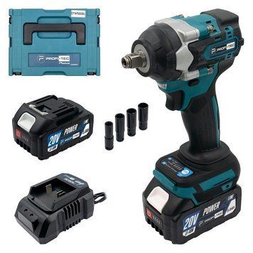 Гайковерт ударный аккумуляторный PROFI-TEC DTW500BL POWERLine: с АКБ 2-шт 20V, 4.0 Aч, 350 Нм 006321 фото