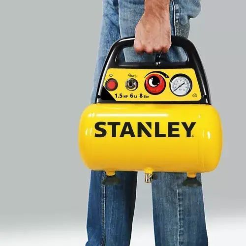 Потужний компресор повітряний безмасляний STANLEY DN200/8/6 : 1.1 кВт, 6 л, 180 л/хв DN200/8/6 фото