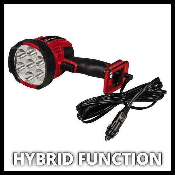Фонарь аккумуляторный LED Einhell TE-CL 18/2500 LiAC-solo + АКБ 18В, зарядное+ 12В от прикуривателя 4514145, 4512097 фото