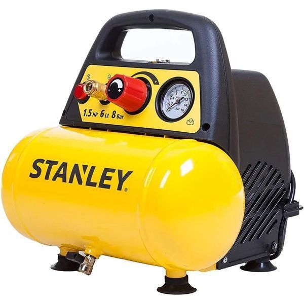 Потужний компресор повітряний безмасляний STANLEY DN200/8/6 : 1.1 кВт, 6 л, 180 л/хв DN200/8/6 фото