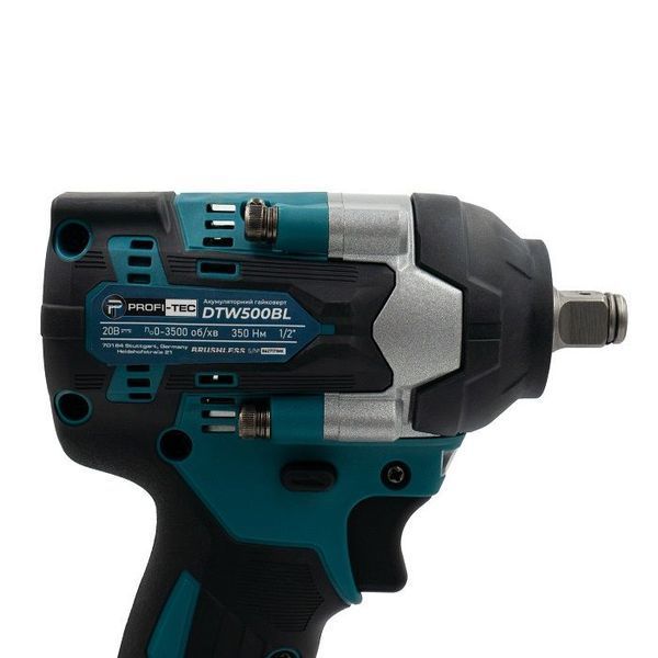Гайковерт ударный аккумуляторный PROFI-TEC DTW500BL POWERLine: с АКБ 2-шт 20V, 4.0 Aч, 350 Нм 006321 фото
