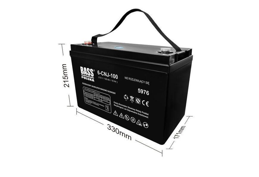 Сонячний фотоелектричний інвертор OFF-GRID PWM3KW50A PWM 3 KW + WiFi + акумулятор Bass Polska AGM BP-5976 (х2) KPWM3KW50A фото