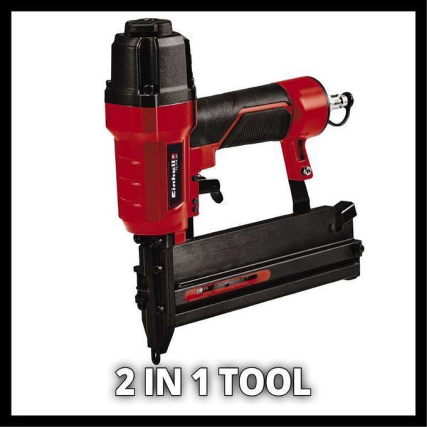 Степлер пневматический для скоб и гвоздей (нейлер) Einhell TC-PN 50: 15-40мм скобы и 10-50мм гвозди 4137790 фото