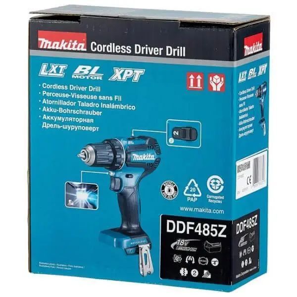 Профессиональный аккумуляторная дрель-шуруповерт MAKITA DDF485Z : 18V, ( без АКБ и зарядки) DDF485Z фото