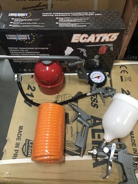Качественный набор пневмоинструмента Euro Craft (ECATK5) : количество в наборе инструментов 5 ед. ECATK5 фото