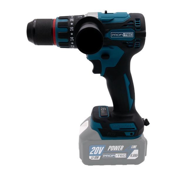 Аккумуляторный шуруповерт PROFI-TEC DHP485BL POWERLine: с АКБ 2 шт-20V х 4.0 Ah + ЗП (006269) 006269 фото