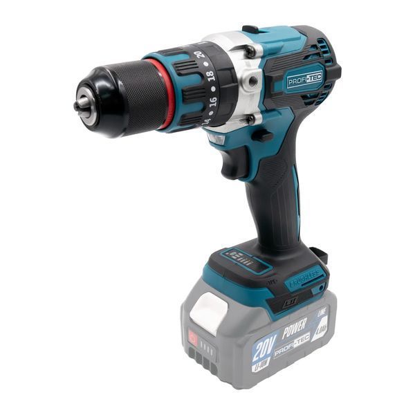 Аккумуляторный шуруповерт PROFI-TEC DHP485BL POWERLine: с АКБ 2 шт-20V х 4.0 Ah + ЗП (006269) 006269 фото