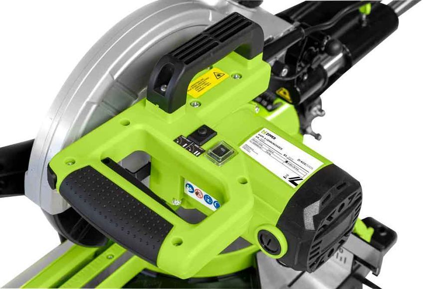 Торцовочная пила с протяжкой Zipper ZI-KGS255DS (2 кВт (230 В), диск 255мм, лазер) ZI-KGS255DS фото