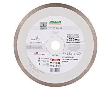 Диск алмазний відрізний Distar 1A1R Hard ceramics 230x1,6x25,4 кераміка, плитка, керамограніт 11120048017 11120048017 фото