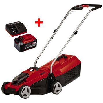 Газонокосарка акумуляторна Einhell GE-CM 18/32 Li - Solo : 1 акум 5.2 ампера + зарядка, 32см ширина безщіткова 3413256, 4512114 фото
