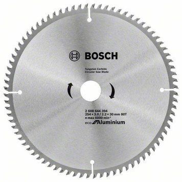 Диск пильный 254 х 30 (80Т) Bosch по алюминию (2608644394) 2608644394 фото