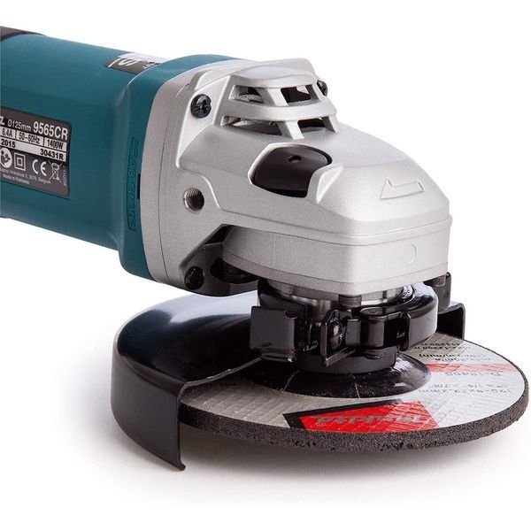 Профессиональная угловая шлифмашина Makita 9565 CVR: 1400 Вт, &Oslash; диска 125х22,23 мм, 12000 об/мин 9565CVR фото