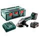 Мощная аккумуляторная болгарка Metabo W 18 L BL 9-125: с АКБ 2шт-18В/4,0Ач, 125мм диск (602374510) 602374510 фото 1