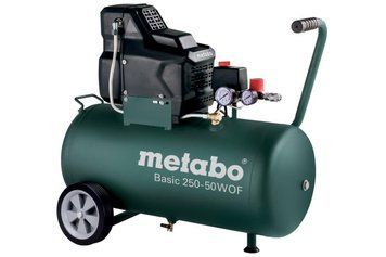 Безмасляный компрессор Metabo Basic 250-50 W OF (601535000): ресивер 50л, 220 л/мин., 1,5 кВт 601535000 фото