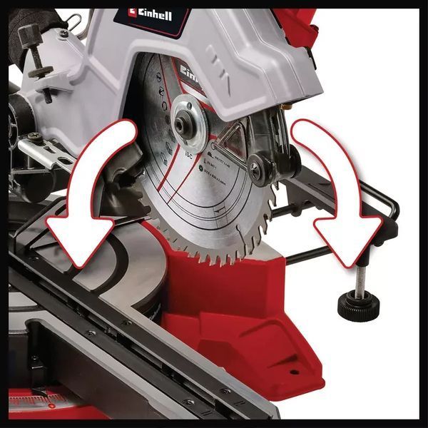 Мощная торцовочная пила с протяжкой и лазером Einhell TE-SM 8 L Dual: диск 216 мм, 1800Вт, 5000 об/мин 4300866 фото