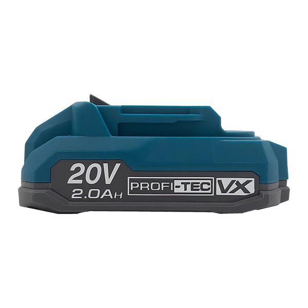 Акумуляторна батарея PROFI-TEC PT2020VX POWERLine (20 В / 2.0 Аг, високострумова, з індикатором) 007135 фото