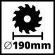 Мощная циркулярная пила Einhell TE-CS 190/1 : 1500 Вт, 6000 об/мин, глуб.реза при 90&deg;/45&deg; 66 мм / 48 мм 4331005 фото 6
